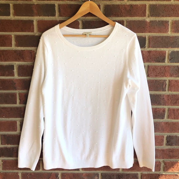 talbots white sweater